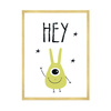 Children's Hey poster 40X50 cm + gold frame