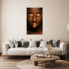 Canvas Print Woman Face Golden Elements 80x120 cm