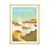 Poster Country of Portugal 40X50 cm + gold frame