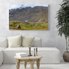 Canvas Print Nature Cottage in the Mountains 100x80 cm