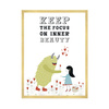 Children's poster Keep the focus on inner beauty 50X70 cm + gold frame