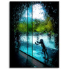 Canvas Print People Water Curtain 30x40 cm