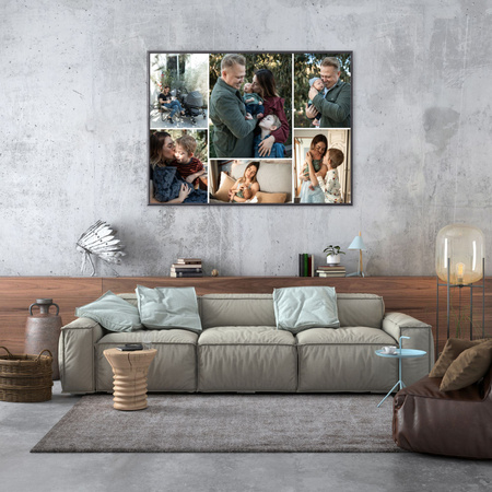 Your photo as a poster 29,7x21 cm + red photo frame