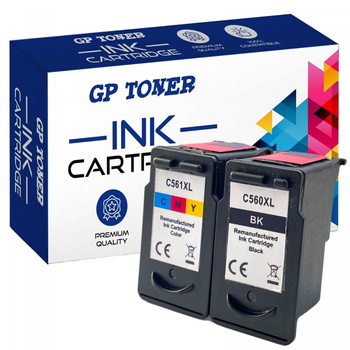 2x Replacement Ink for Canon PG-560XLBK CL-561XLCL Canon Pixma TS5350 TS5355 TS5452 TS7400 TS7471 - GP-C560XL+C561XL SET