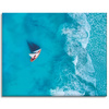 Canvas Print Sailboat Water Ocean Waves 100x80 cm