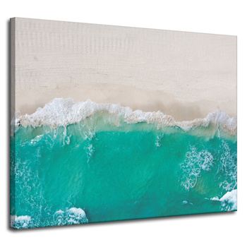 Canvas Print Waves Beach Sand Water 100x80 cm