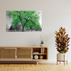 Canvas Print Black Trees Green Leaves Art 100x80 cm