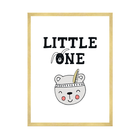 Little one children's poster 40X50 cm + gold frame