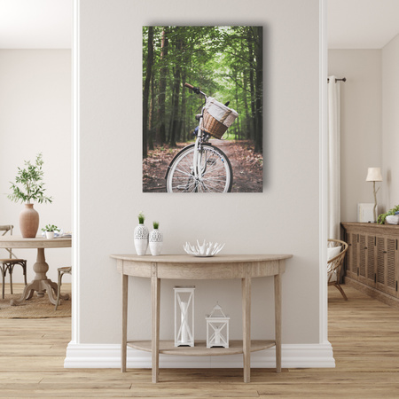 Canvas Print Youth Bike in the Forest 80x120