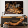 Canvas Print Vintage Clock 40x30 cm