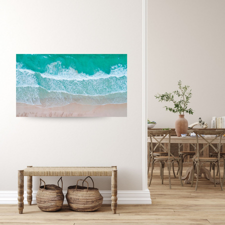 Canvas Print Sea Waves Water Beach 100x80 cm