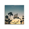 Canvas Print Youth Basketball Sunset 90x90