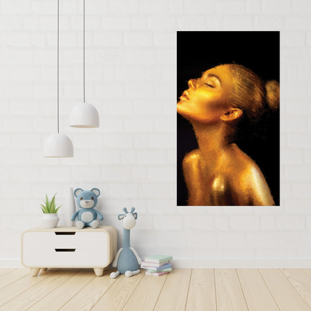 Canvas Print Golden Woman Art Face 80x120 cm