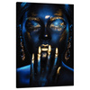 Canvas Print Posing Woman Golden Fingers Art 80x120 cm