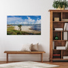Canvas Print Beach Water Palm Sun Lake 100x80 cm