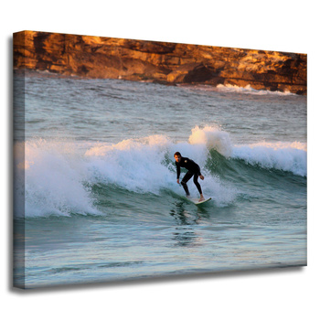 Canvas Print People Surfer 40x30 cm