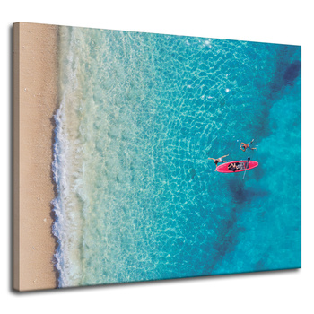 Canvas Print Rest People Beach Water 100x80 cm