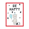 Be happy Birthday Poster 40X50 cm + red frame