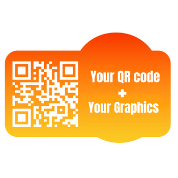 STICKERS with LOGO QR code printed Waterproof Text Photo 64x127 mm
