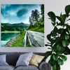 Canvas Print Nature Lake Mountains 40x40 cm