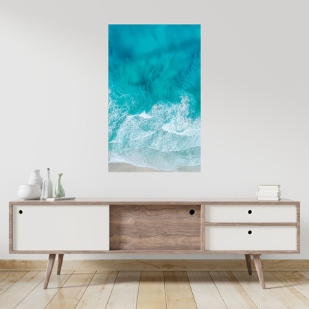 Canvas Print Shore Crazy Water Waves 80x120 cm