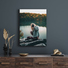 Canvas Print People Woman with Camera 30x40 cm