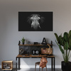 Canvas Print Gray Elephant Face Trunk Tusks 100x80 cm