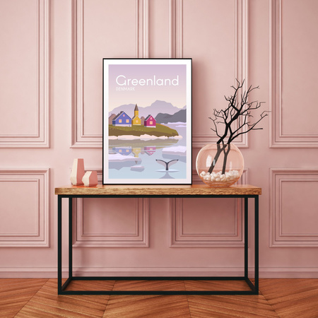 Poster Greenland 40X50 cm + gold frame
