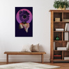 Canvas Print Purple Flower Girl Colors 80x120 cm