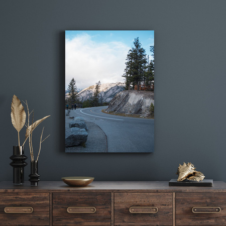 Canvas Print Nature Road Mountains 30x40 cm