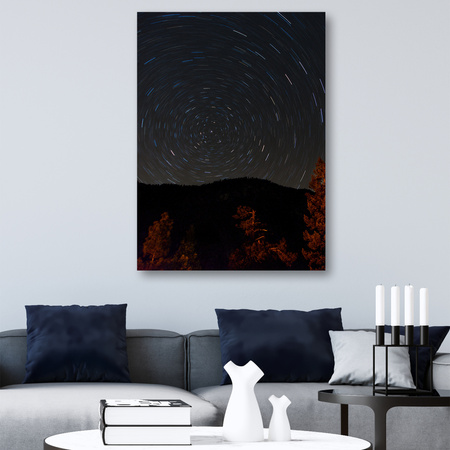 Canvas Print Nature Forest Night Mountains Abstract Trees 80x120