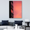 Canvas Print Pink Sky Sunset Building 80x120