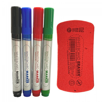 Markers + sponge for whiteboards GP-MMZ04+MG001