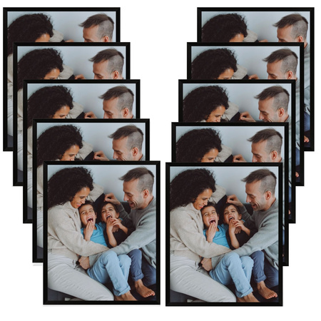 10x Black Frame 24x30, I L13,15,051, black varnish + plexiglass embossing