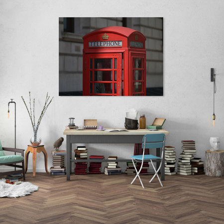 Canvas Print Architecture Telephone Booth London 120X60 cm