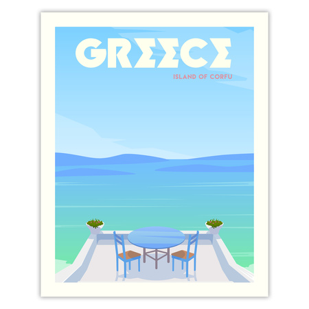 Poster Country of Greece 40X50 cm + gold frame