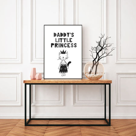 Children's poster Daddy's little princess 40X50 cm + green frame