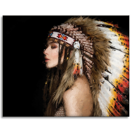 Canvas Print Indian Woman Art Painting 100x80 cm