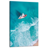 Canvas Print Sailboat Waves Sand Shore 50x80 cm