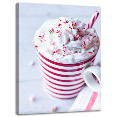 Canvas Print Kitchen Drink Whipped Cream 30x40 cm