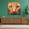 Canvas Print Cat Face Close Up 90x90