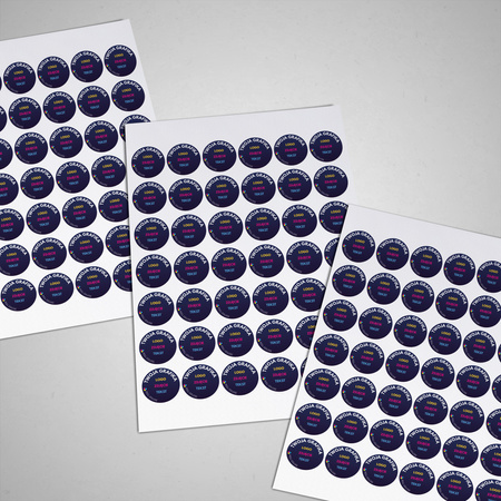 STICKERS with LOGO Square with print Waterproof Text Photo 30x30 mm