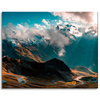 Canvas Print Mountains Snowy Peaks Clouds Nature 100x80 cm