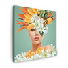 Canvas Print Flower Crown Beautiful Woman 90X90 cm