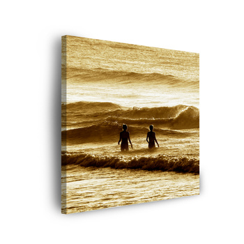 Canvas Print People Ocean 40x40 cm
