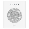 Poster Map of the city of Paris circle 40X50 cm + gold frame
