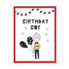 Birthday poster Birthday guy 30X40 cm + red frame