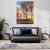 Canvas Print Trees Winter Rising Sun 60x90 cm