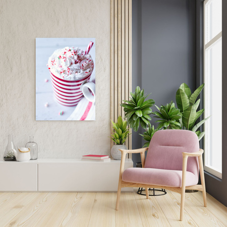 Canvas Print Kitchen Drink Whipped Cream 30x40 cm