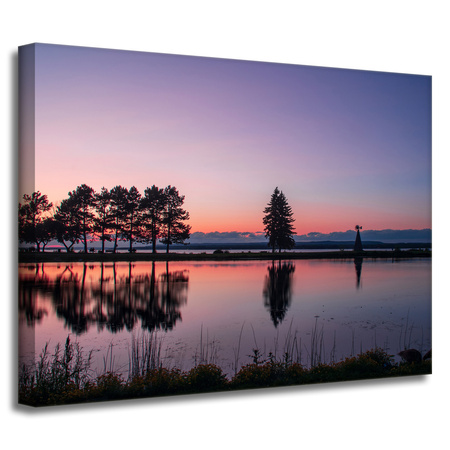 Canvas Print Nature Sunset Over Water 40x30 cm